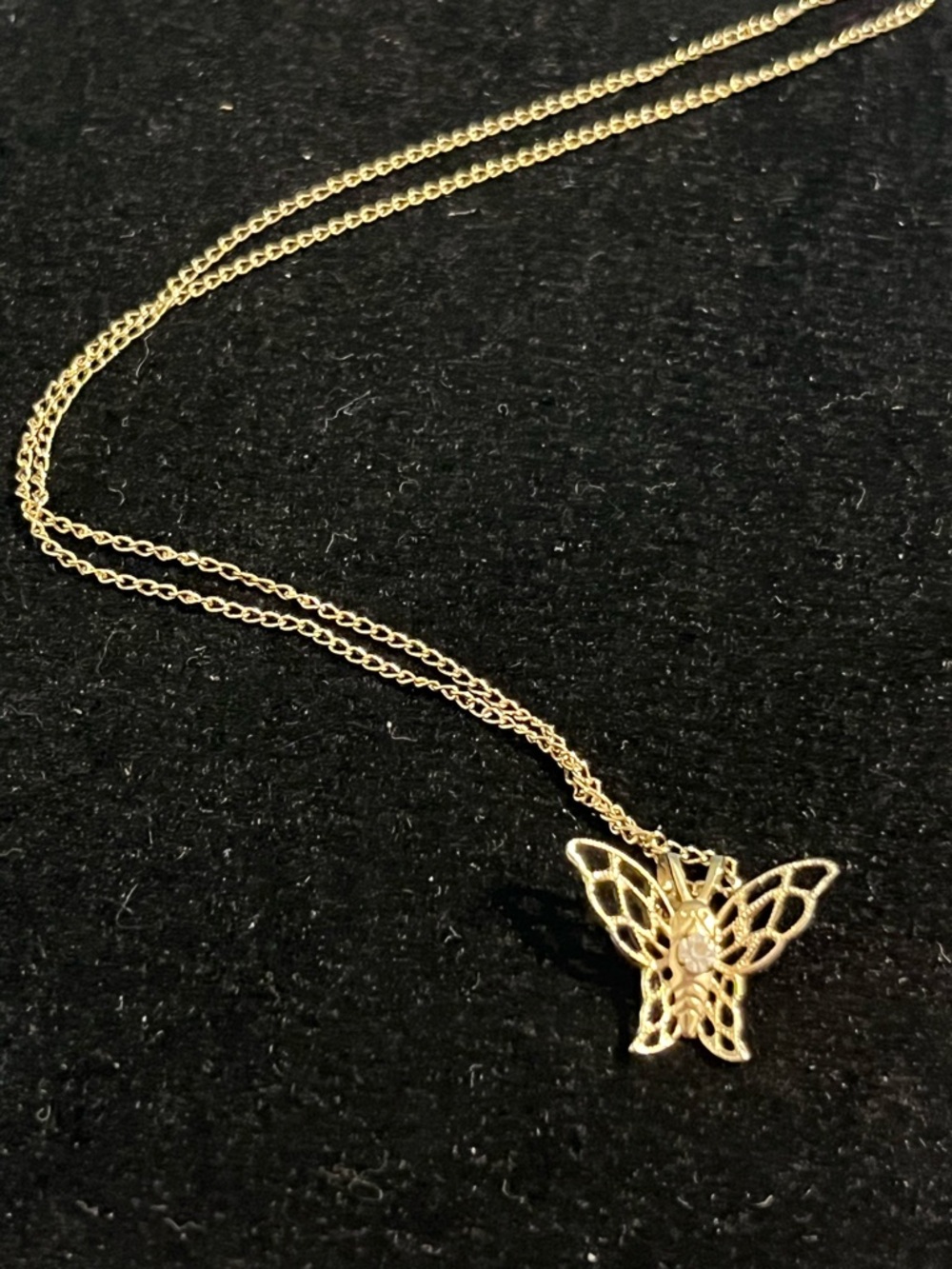 Vintage H.J. Sherman 12K Gold Filled Styled By Marvel Butterfly Necklace - Picture 6 of 11